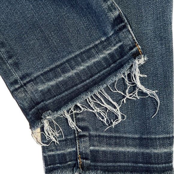 THE DENIM FORUM MID RISE SKINNY CROP JEANS MEDIUM BLUE WASH FROM ARITZIA WOMENS - Picture 2 of 14